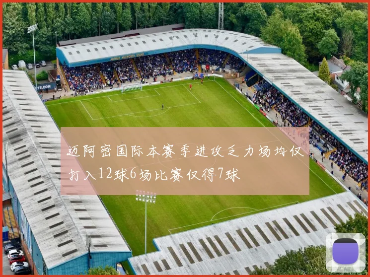 迈阿密国际本赛季进攻乏力场均仅打入12球6场比赛仅得7球